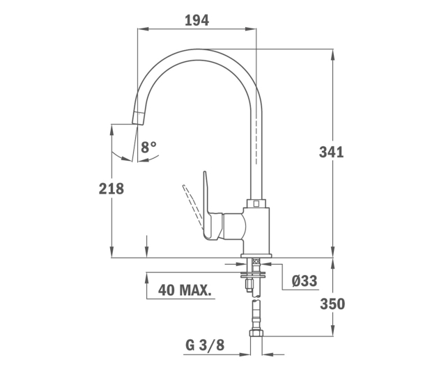 TEKA IN 995 INCA YELLOW SINK TAP - 1439571 - zdjęcie 2
